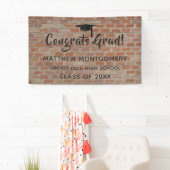 Banderoles Symbole de Grad Brick Wall Grad Grad Graduation (En situation)