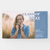 Banderoles Symbole de la fête de photographie bleu classique (Horizontal)