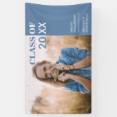 Banderoles Symbole de la fête de photographie bleu classique (Vertical)