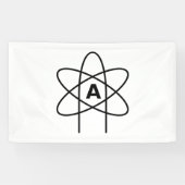 Banderoles Symbole de l'athéisme (Emblème d'Atom) (Horizontal)