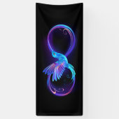 Banderoles Symbole de Neon Infinity par Glowing Hummingbird (Vertical)