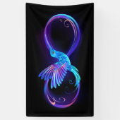 Banderoles Symbole de Neon Infinity par Glowing Hummingbird (Vertical)