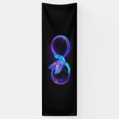 Banderoles Symbole de Neon Infinity par Glowing Hummingbird (Vertical)