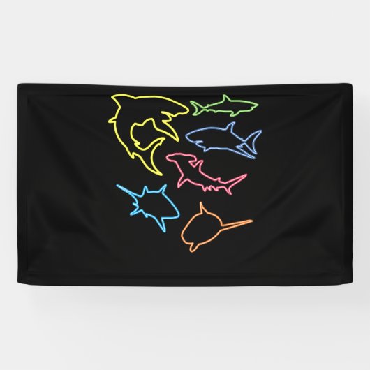 Banderoles Symbole de requin - Cadeaux adorés de requins mign (Horizontal)