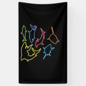 Banderoles Symbole de requin - Cadeaux adorés de requins mign (Vertical)