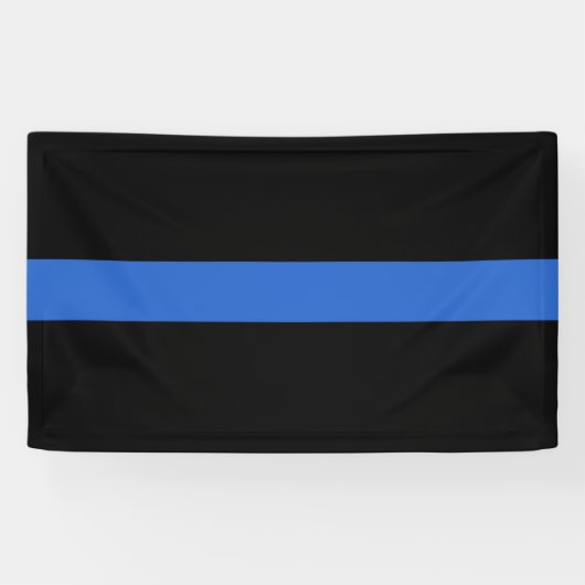 Banderoles Symbole de solidarité de la police sur le drapeau  (Horizontal)