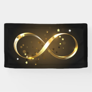 Banderoles Symbole d'infini doré