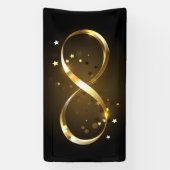 Banderoles Symbole d'infini doré (Verticale)
