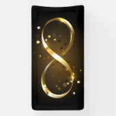 Banderoles Symbole d'infini doré (Verticale)