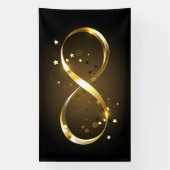 Banderoles Symbole d'infini doré (Verticale)