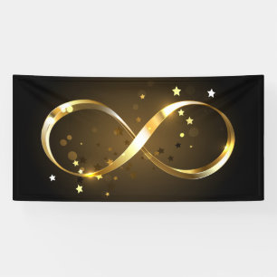 Banderoles Symbole d'infini doré