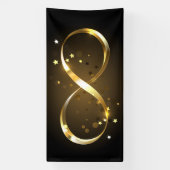 Banderoles Symbole d'infini doré (Verticale)