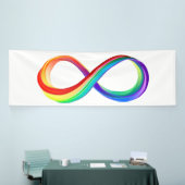 Banderoles Symbole d'infinité arc-en-ciel stratifié (Salon professionnel)