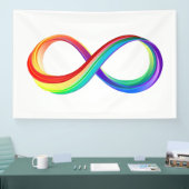 Banderoles Symbole d'infinité arc-en-ciel stratifié (Salon professionnel)