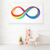 Banderoles Symbole d'infinité arc-en-ciel stratifié (Insitu)