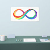 Banderoles Symbole d'infinité arc-en-ciel stratifié (Salon professionnel)