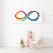 Banderoles Symbole d'infinité arc-en-ciel stratifié (Insitu)