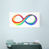 Banderoles Symbole d'infinité arc-en-ciel stratifié (Salon professionnel)
