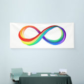 Banderoles Symbole d'infinité arc-en-ciel stratifié (Salon professionnel)