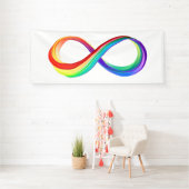 Banderoles Symbole d'infinité arc-en-ciel stratifié (Insitu)