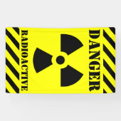 Banderoles Symbole radioactif Danger Halloween (Horizontal)