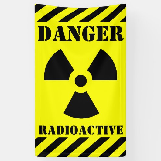 Banderoles Symbole radioactif Danger Halloween (Vertical)