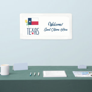 Banderoles Symboles de Texas, Texas Flag et Yellow Rose