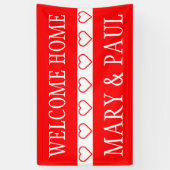 Banderoles Symboles simples - COEURS ROUGES + vos idées (Vertical)