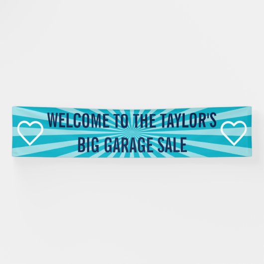 Banderoles Symboles simples - COEURS + texte & idées (Horizontal)