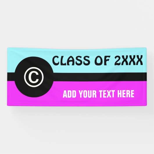 Banderoles Symboles simples - SIGNE DROIT D'AUTEUR + vos idée (Horizontal)