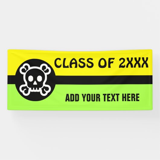 Banderoles Symboles simples - SKULL & BONNES + vos idées (Horizontal)