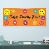 Banderoles Sympathique signe de paix Smile Face joyeux banniè (Salon professionnel)