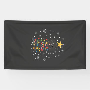 Banderoles T-Shirt Classique Arbre de Noël Caniche Jouet Noir