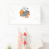 Banderoles T-shirt classique Halloween Kitty et Spiders (En situation)