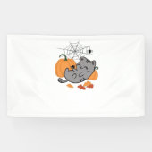 Banderoles T-shirt classique Halloween Kitty et Spiders (Horizontal)