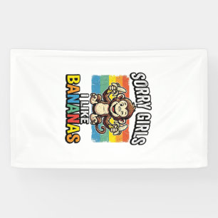 Banderoles T-shirt design de singe de banane drôle gravure vi
