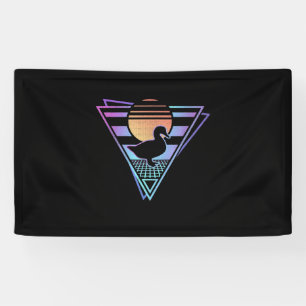 Banderoles T-shirt Duck Retro 80s EDM Synthwave Cadeau