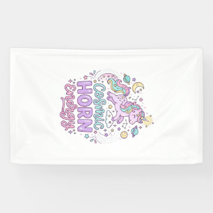 Banderoles T-shirt graphique pastel mignon énergie corne cosm