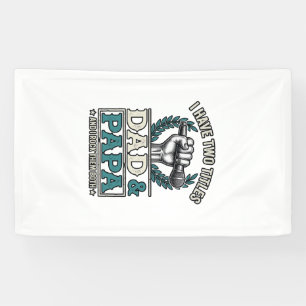 Banderoles T-shirt micro vintage titres Papa et Papa_