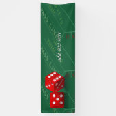 Banderoles Table de craps avec dés Las Vegas (Vertical)