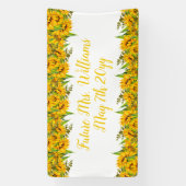 Banderoles Table de mariage de Future Mrs Boho Sunflowers  (Verticale)