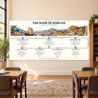 Banderoles Tableau de étude de la Bible romaine 96x48