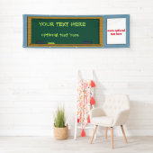Banderoles Tableau vert PERSONNALISABLE 2,5 x 8 (En situation)