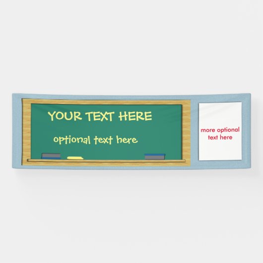 Banderoles Tableau vert PERSONNALISABLE 2,5 x 8 (Horizontal)
