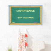 Banderoles Tableau vert PERSONNALISABLE 3 x 5 (En situation)