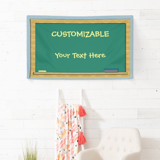 Banderoles Tableau vert PERSONNALISABLE 3 x 5 (En situation)