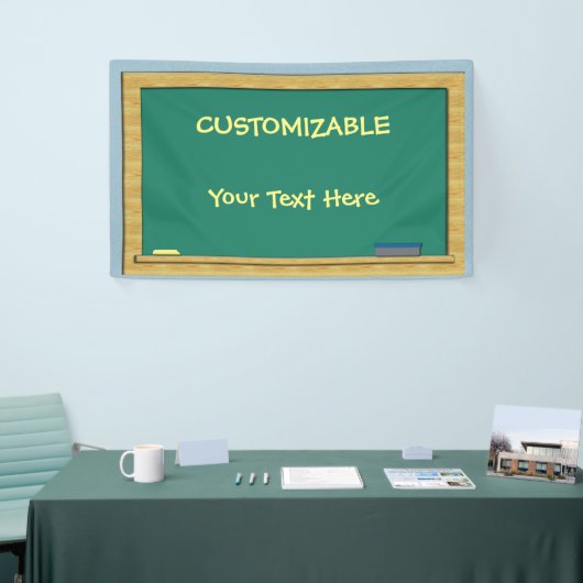 Banderoles Tableau vert PERSONNALISABLE 3 x 5 (Salon professionnel)