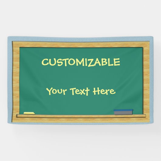 Banderoles Tableau vert PERSONNALISABLE 3 x 5 (Horizontal)