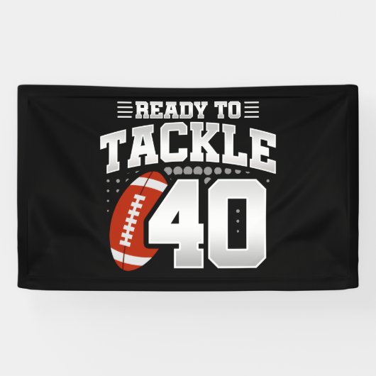 Banderoles Tackle 40e anniversaire 40 ans Couples Anniversair (Horizontal)