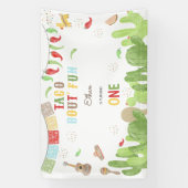 Banderoles Taco bout' fun fiesta mexicaine premier anniversai (Verticale)